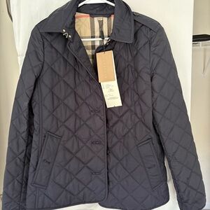 Burberry Navy Quilted Puffer Jacket